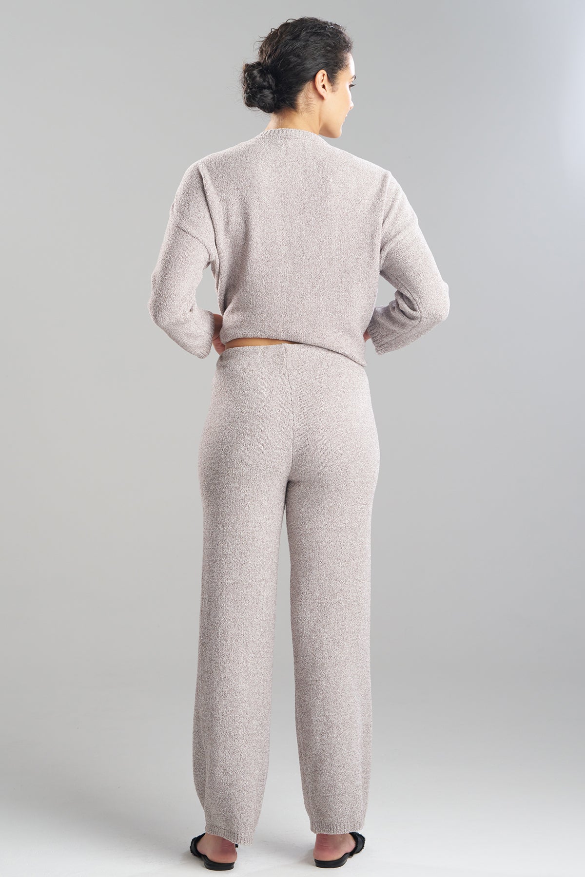 Buy Aura Heather Chenille Straight Leg Pants in Truffle Online Truffle Natori