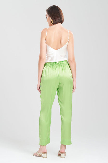 Buy Key Essentials Silk Straight Leg Pants in Limon Online Limon Natori