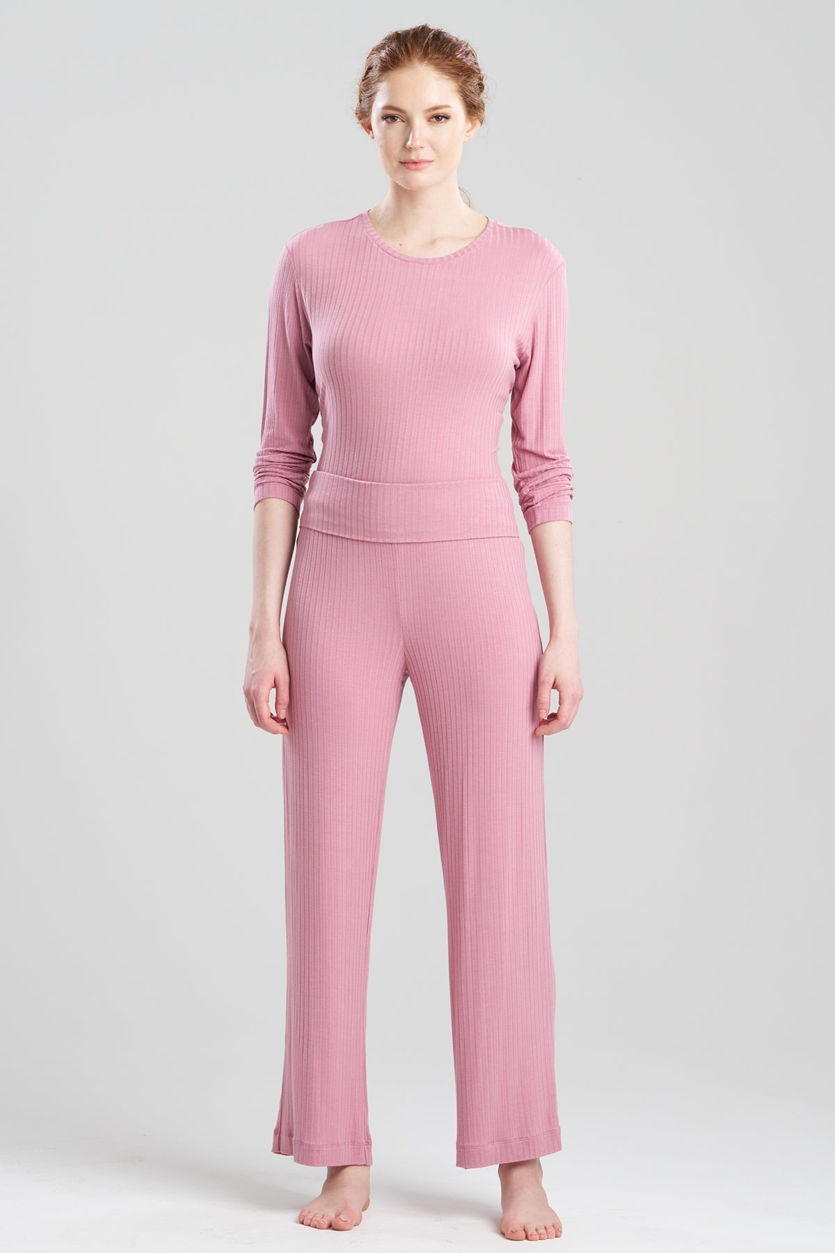 Skye Rib Ease Pants Tea Pink Natori