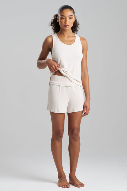 Skye Rib Ease Shorts Ecru Natori