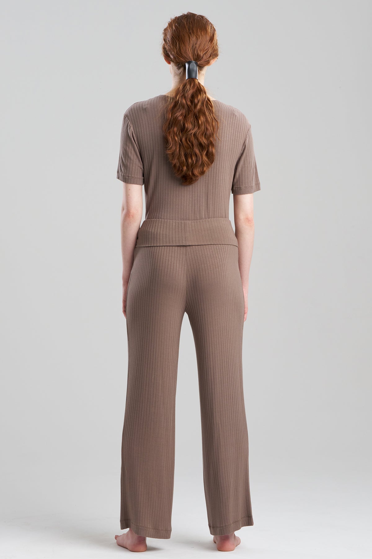 Skye Rib Ease Pants Dark Taupe Natori