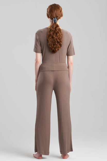 Skye Rib Ease Pants Dark Taupe Natori