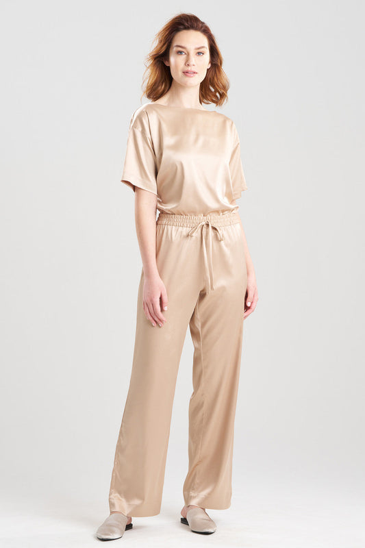 Buy Glamour Straight Leg Pants in Café Online Café Natori