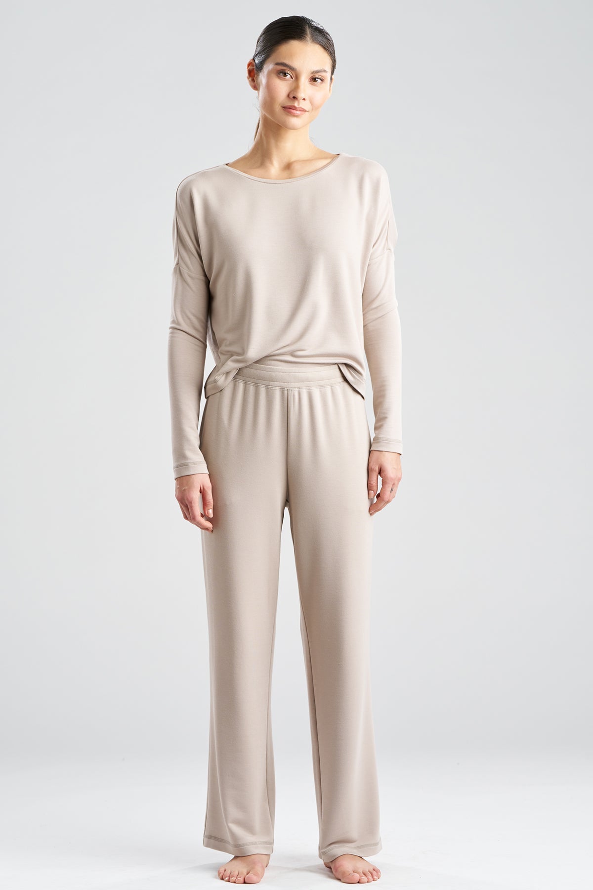 Kaia Terry Everywhere Straight Leg Pants Amaretto Natori