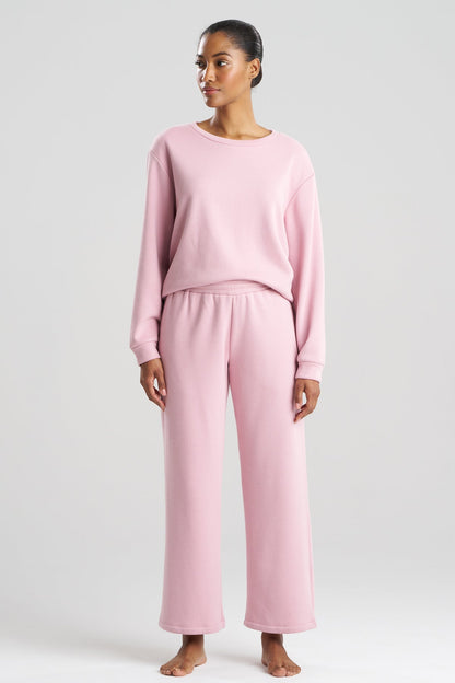Nova Cozy Brushed Knit Everywhere Straight Leg Pants Rose Quartz Natori