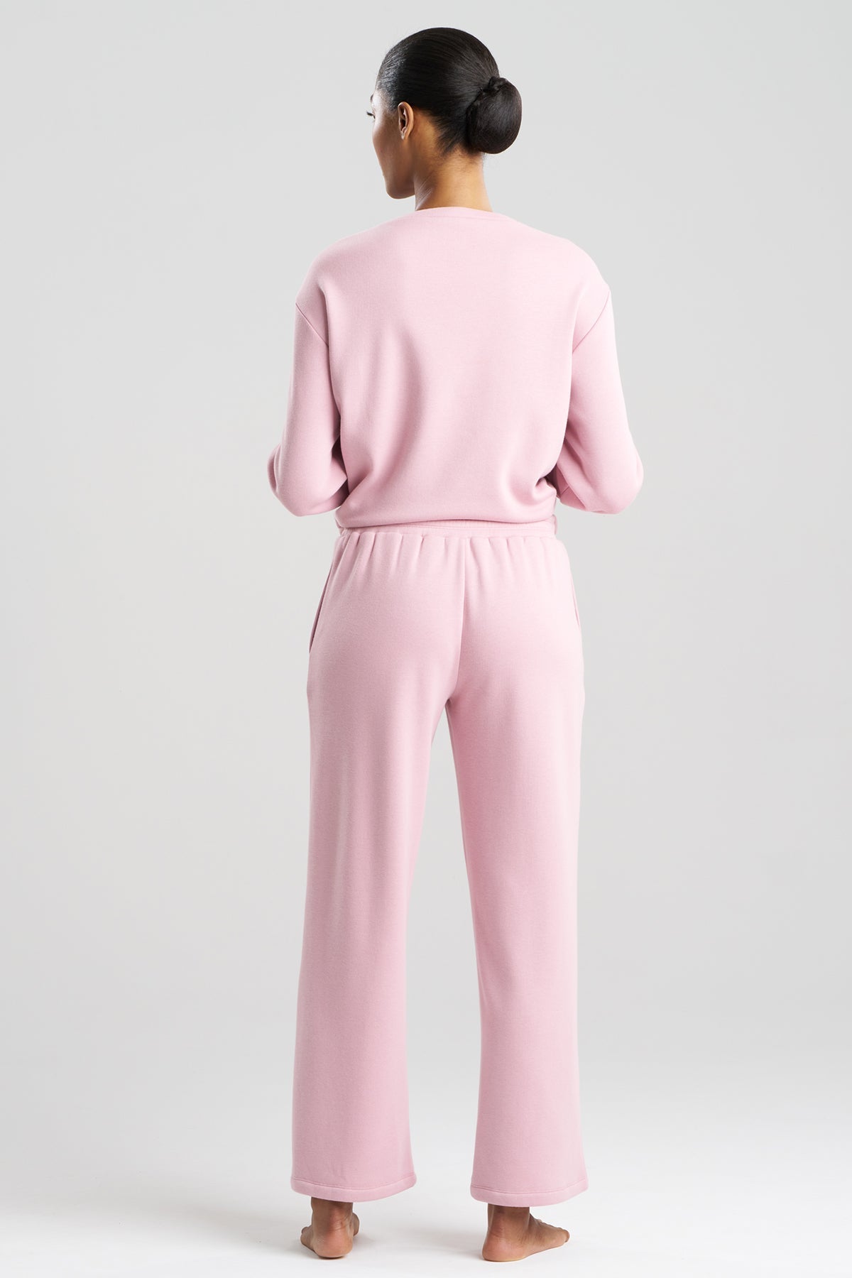 Nova Cozy Brushed Knit Everywhere Straight Leg Pants Rose Quartz Natori