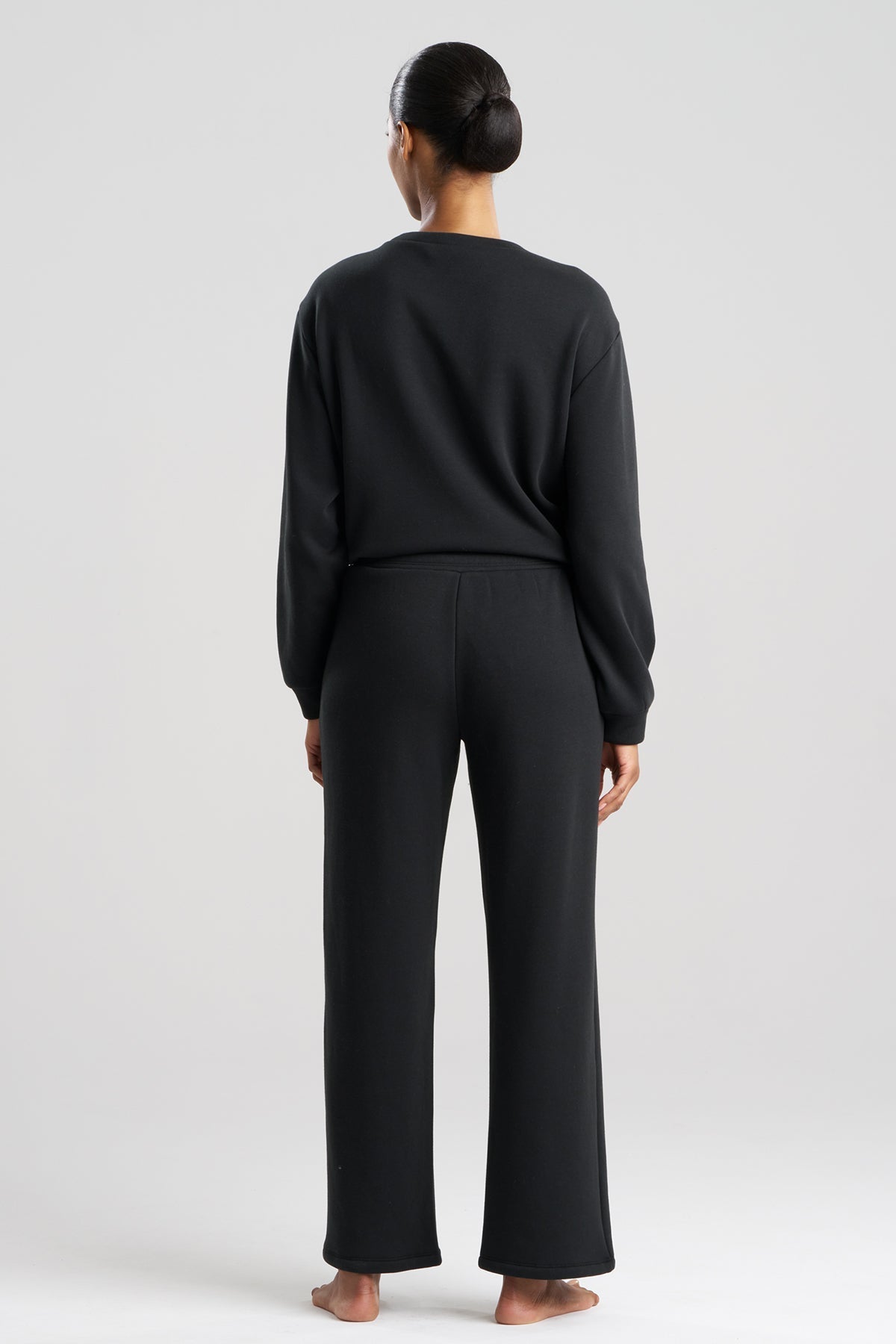 Nova Cozy Brushed Knit Everywhere Straight Leg Pants Black Natori
