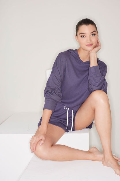 Mila Waffle Everywhere Shorts Twilight Blue Natori