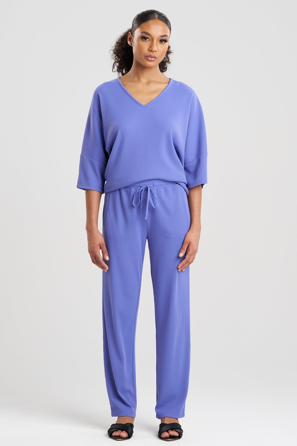Tranquility Waffle Tapered Pants Windy Blue Natori