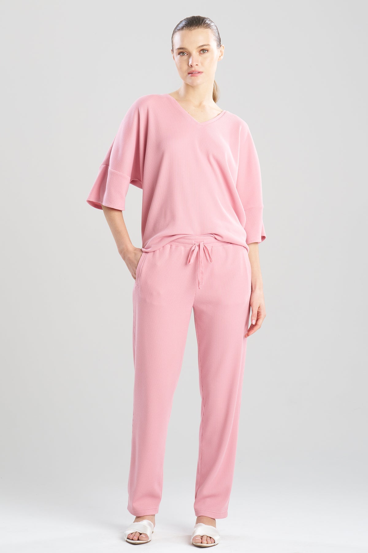 Tranquility Waffle Tapered Pants Rose Natori