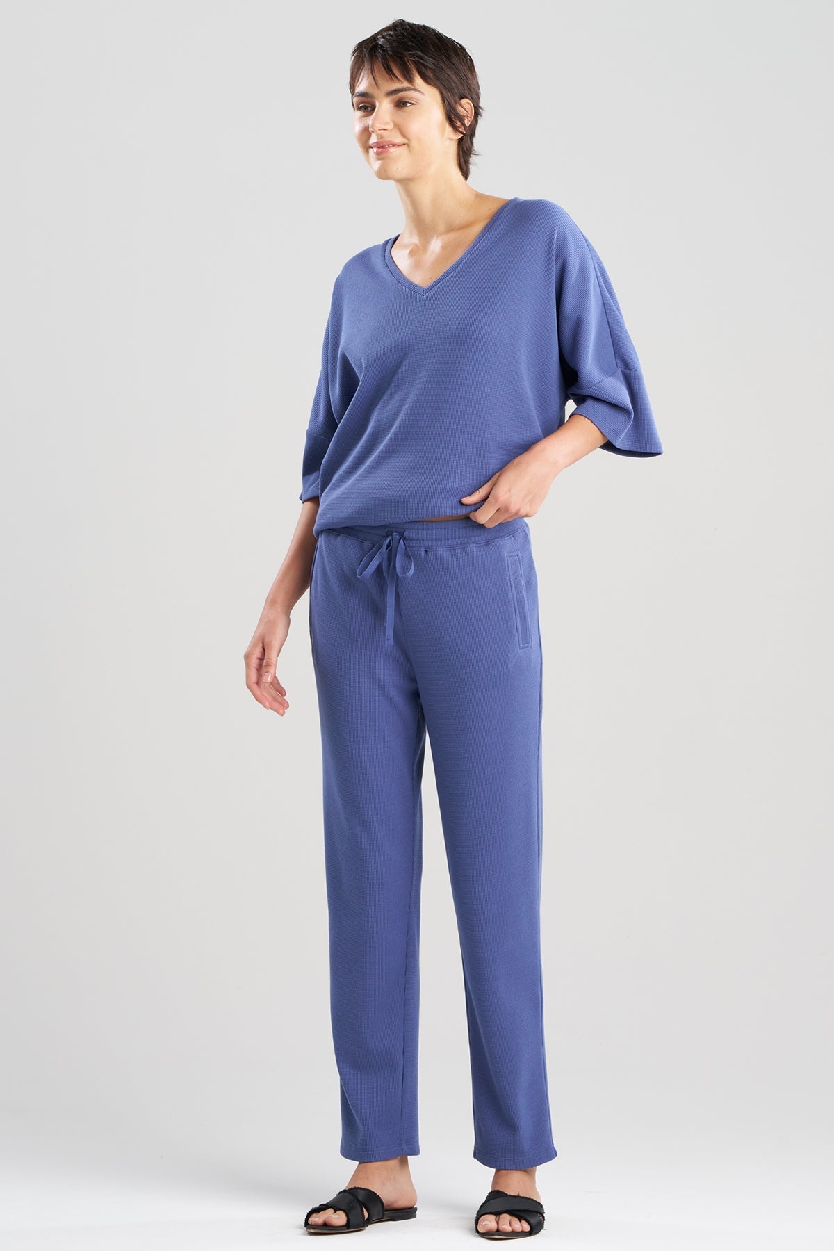 Tranquility Waffle Tapered Pants Indigo Natori