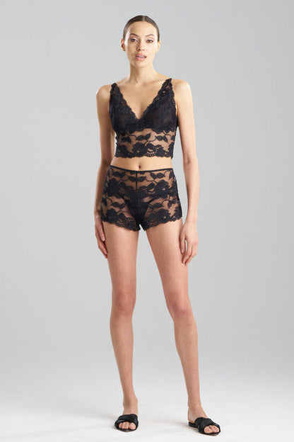 Buy Imagine Allover Lace Boyshorts in Black Online Black Natori