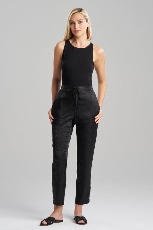 Buy Infinity Jacquard Pants in Black Online Black Natori