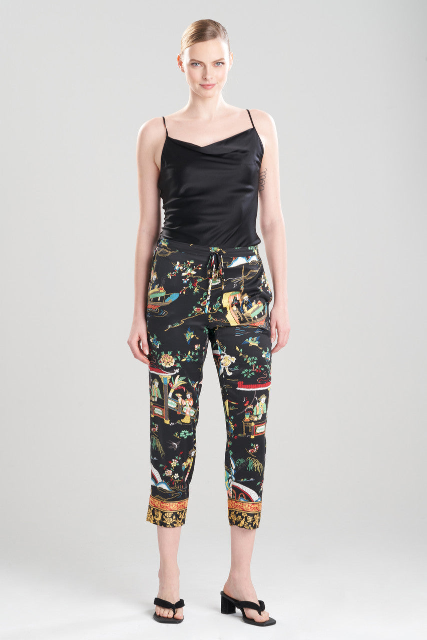 Buy Kana Charm Pants in Black Multi Online Black Multi Natori