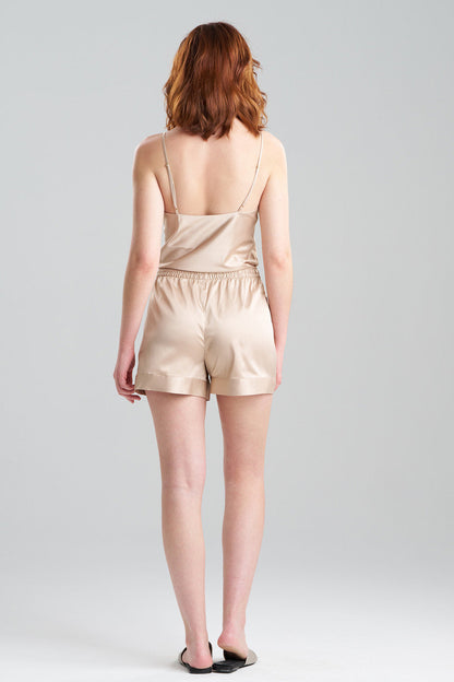 Buy Glamour Drawstring Shorts in Café Online Café Natori