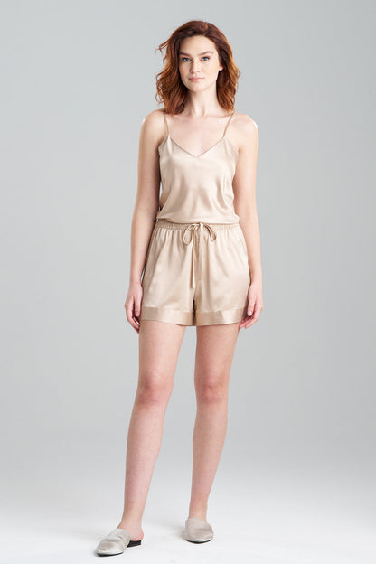 Buy Glamour Drawstring Shorts in Café Online Café Natori
