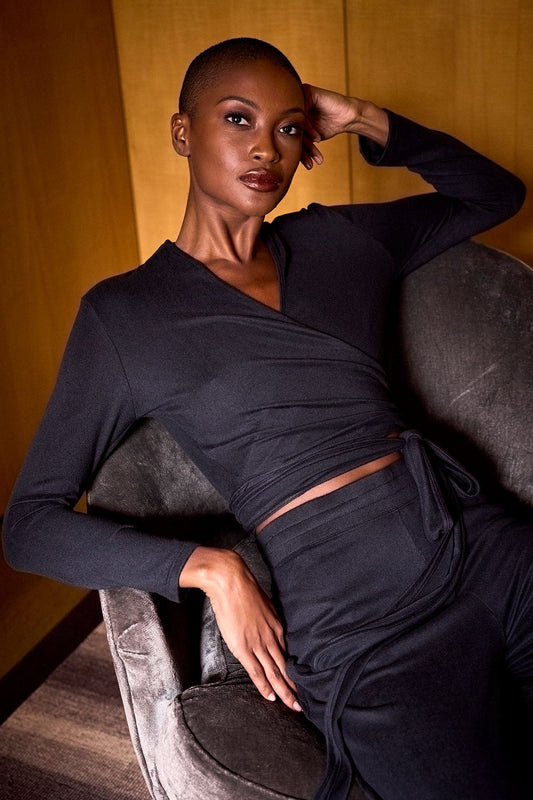 Bliss Essentials Ballet Wrap Black Natori