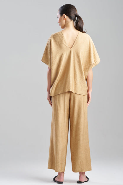 Terra Foil Crinkle Caftan Shirt Cavern Clay Natori