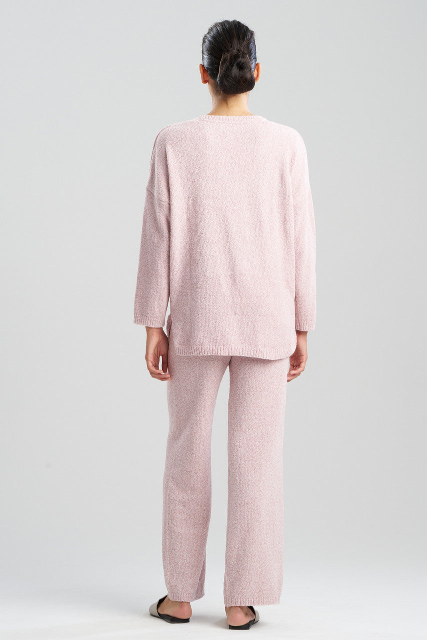 Buy Aura Heather Chenille V-Neck Top in Heather Nude Blush Online Heather Nude Blush Natori