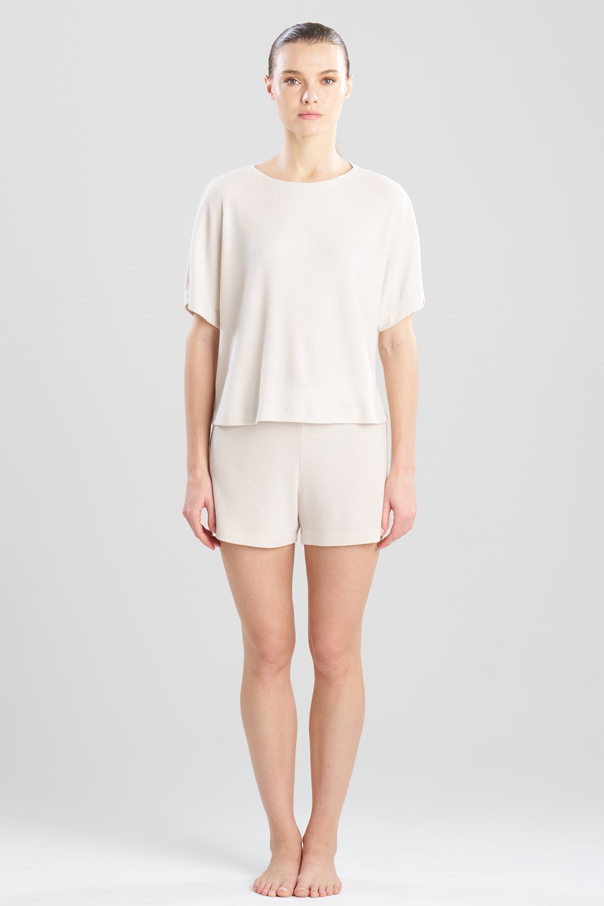 Mila Waffle Everywhere Wedge Top Ecru Natori