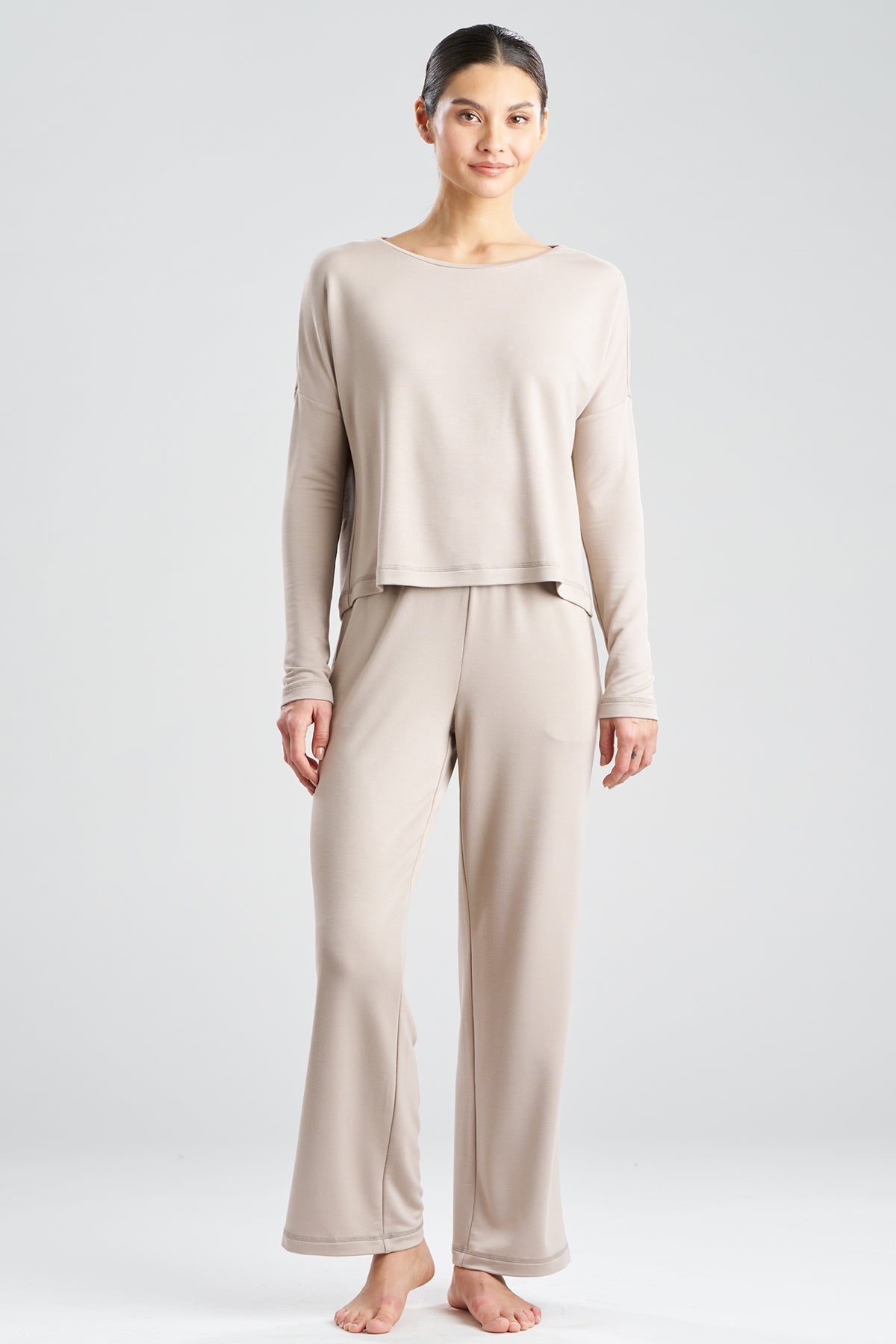 Kaia Terry Destination Long Sleeve Top Amaretto Natori