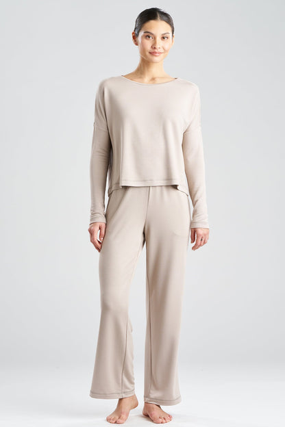 Kaia Terry Destination Long Sleeve Top Amaretto Natori