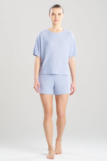Mila Waffle Everywhere Wedge Top French Blue Natori