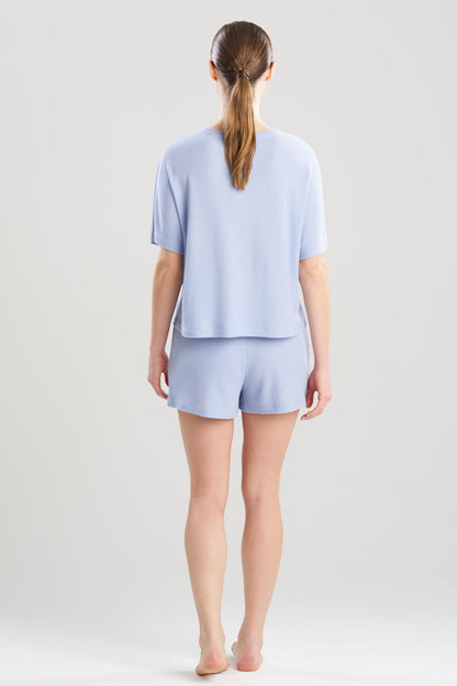 Mila Waffle Everywhere Wedge Top French Blue Natori
