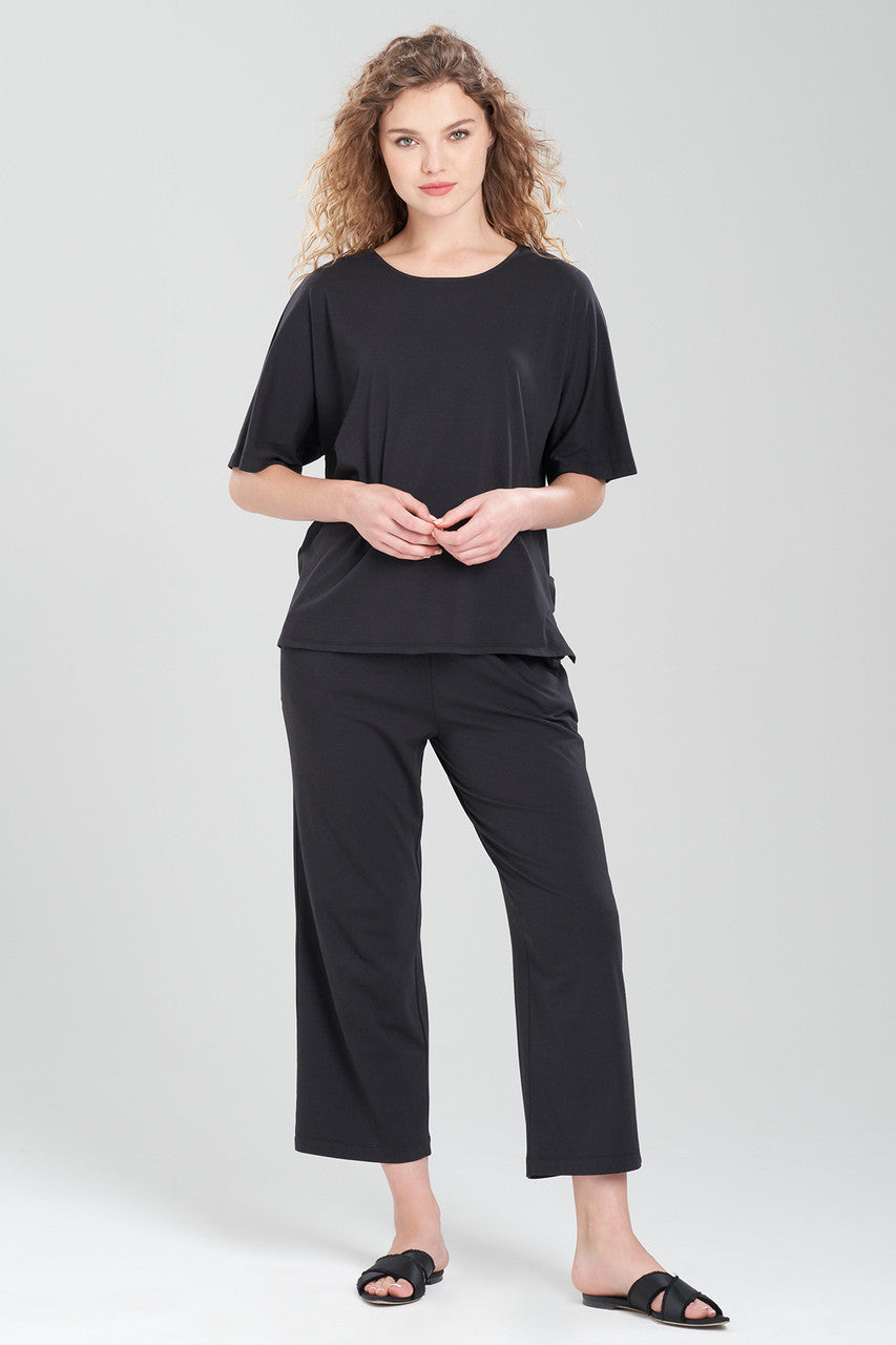 Buy Ease Short Sleeve Top in Black Online Black Natori