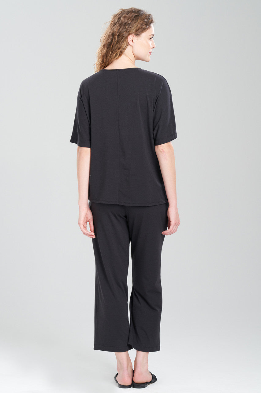 Buy Ease Short Sleeve Top in Black Online Black Natori