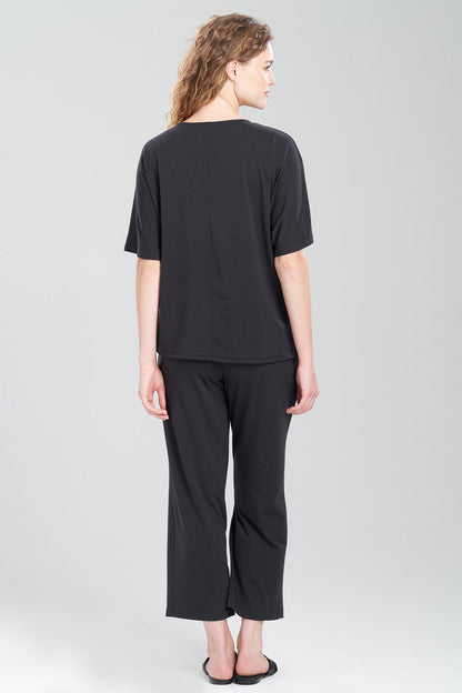 Buy Ease Short Sleeve Top in Black Online Black Natori