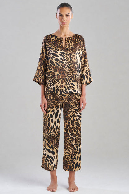 Luxe Leopard Pullover PJ Chestnut Natori