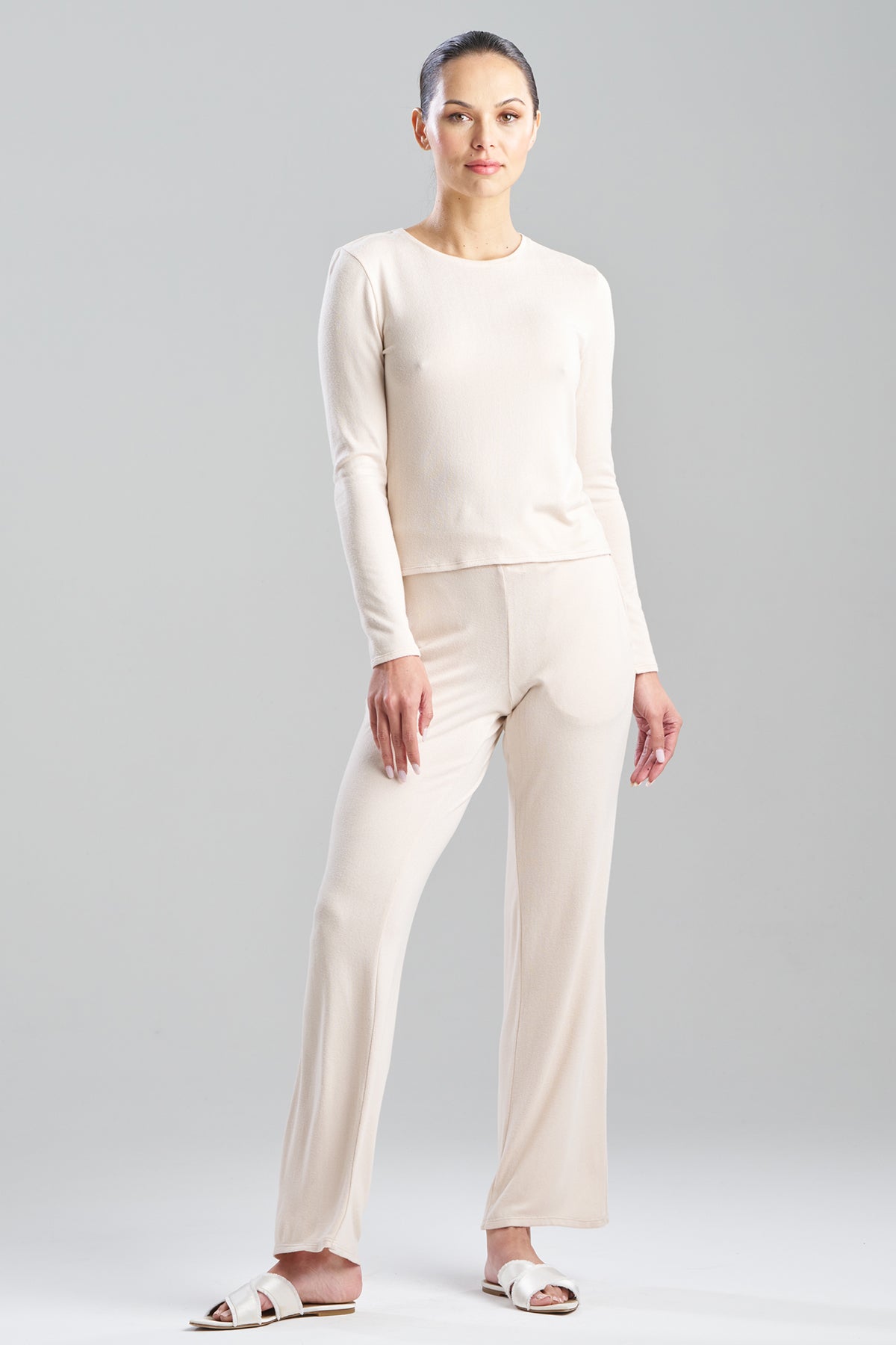 Bliss Essentials Long Sleeve PJ Set Wheat Natori