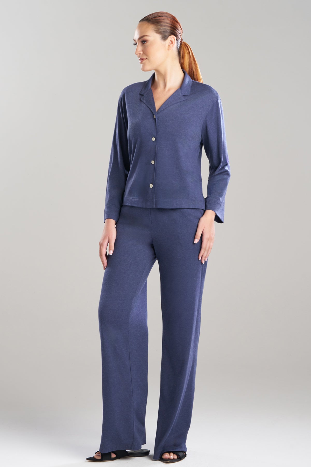 Shangri-La TENCEL™ Notch PJ Set Heather Night Blue Natori