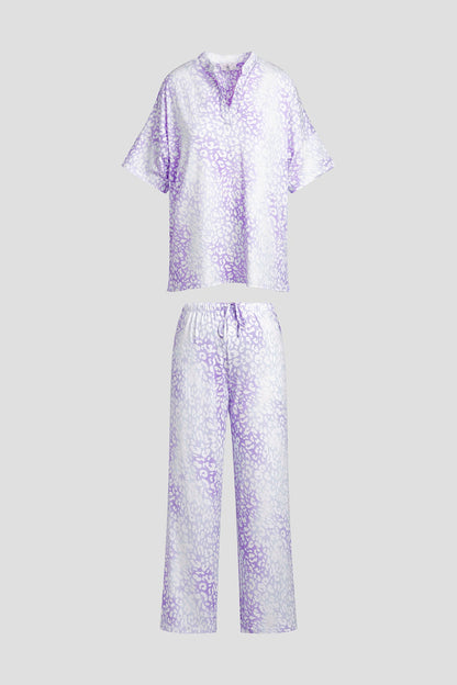 Misty Leopard Cozy Knit PJ Misty Leopard Purple Natori