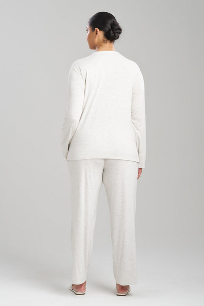 Buy Feathers Essentials Lenzing™ Ecovero™ Viscose Lace Applique PJ in Heather Pebblestone Online Light Heather Grey Natori