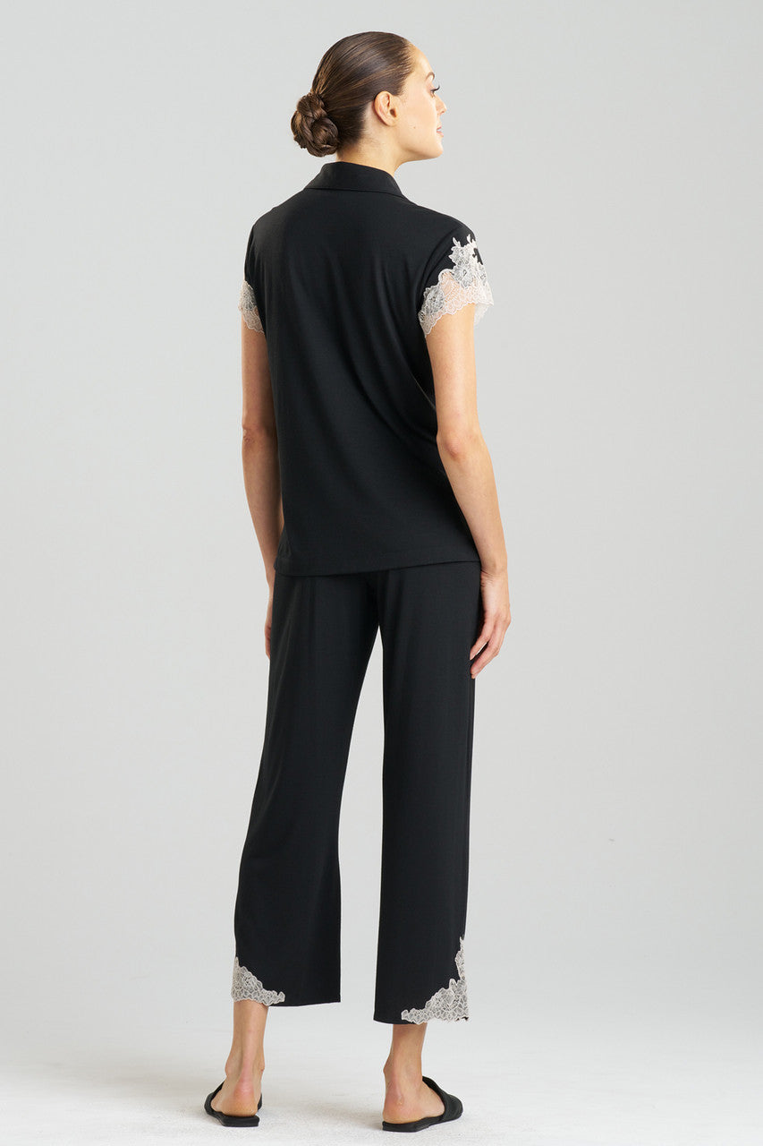 Buy Luxe Shangri-La TENCEL™ Notch PJ in Black/Cocoon Online Black/Cocoon Natori