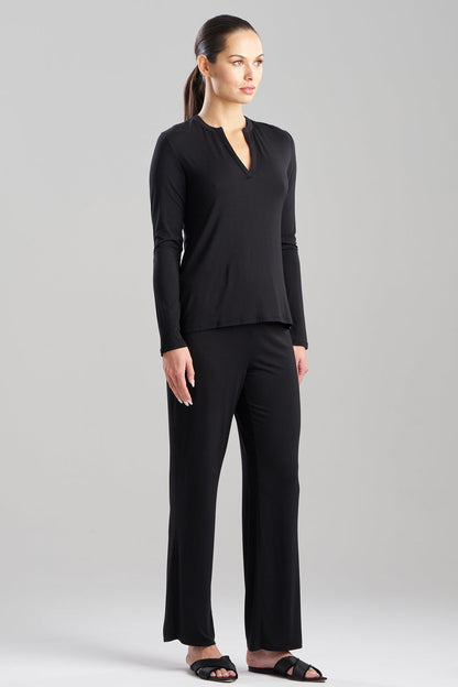 Buy Feathers Essentials Lenzing™ Ecovero™ Viscose PJ in Black Online Black Natori