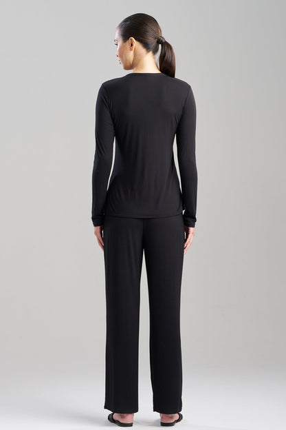 Buy Feathers Essentials Lenzing™ Ecovero™ Viscose PJ in Black Online Black Natori