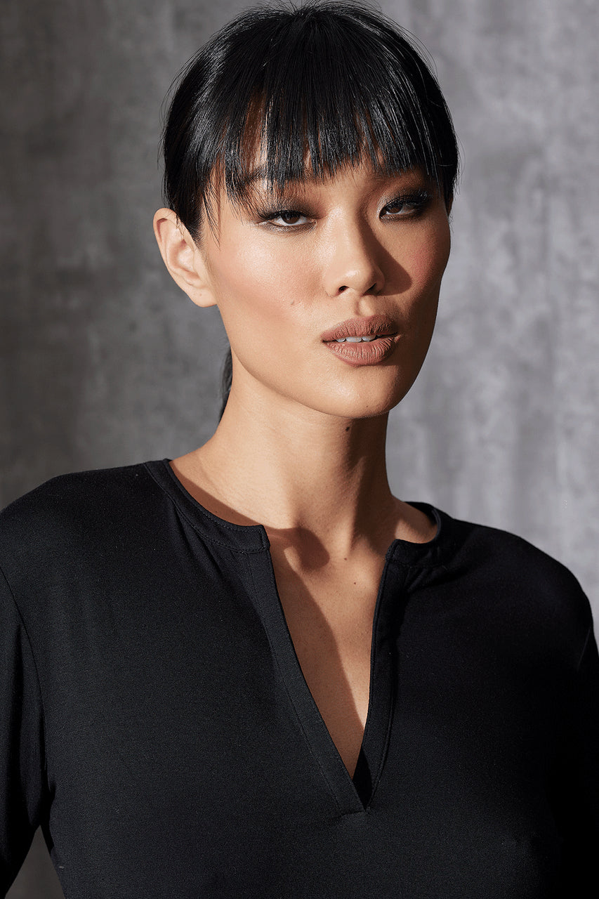 Buy Feathers Essentials Lenzing™ Ecovero™ Viscose PJ in Black Online Black Natori