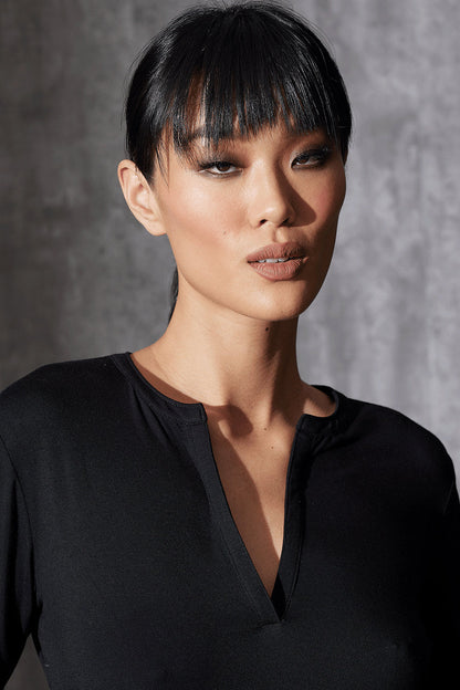 Buy Feathers Essentials Lenzing™ Ecovero™ Viscose PJ in Black Online Black Natori