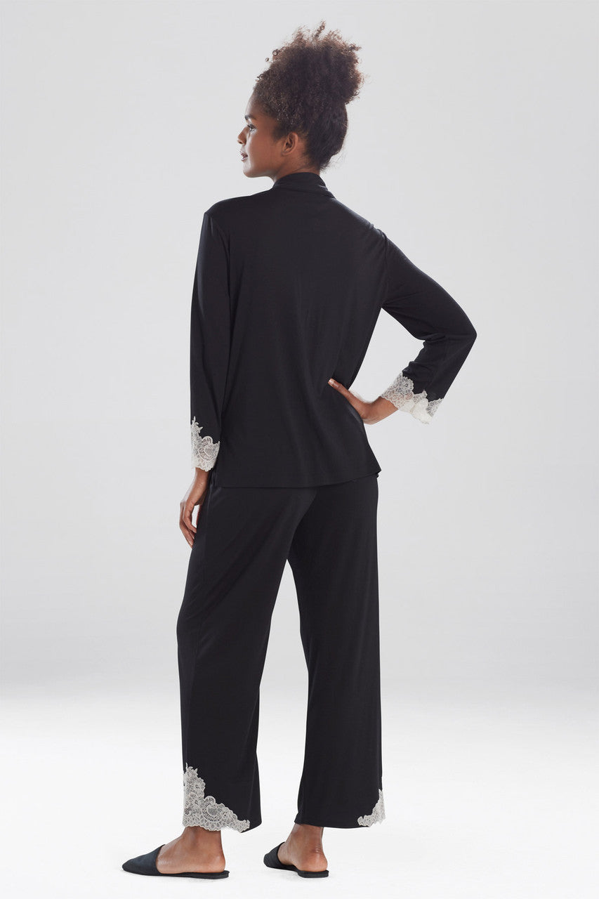 Buy Luxe Shangri-La TENCEL™ Long Sleeve Notch PJ in Black Online Black Natori