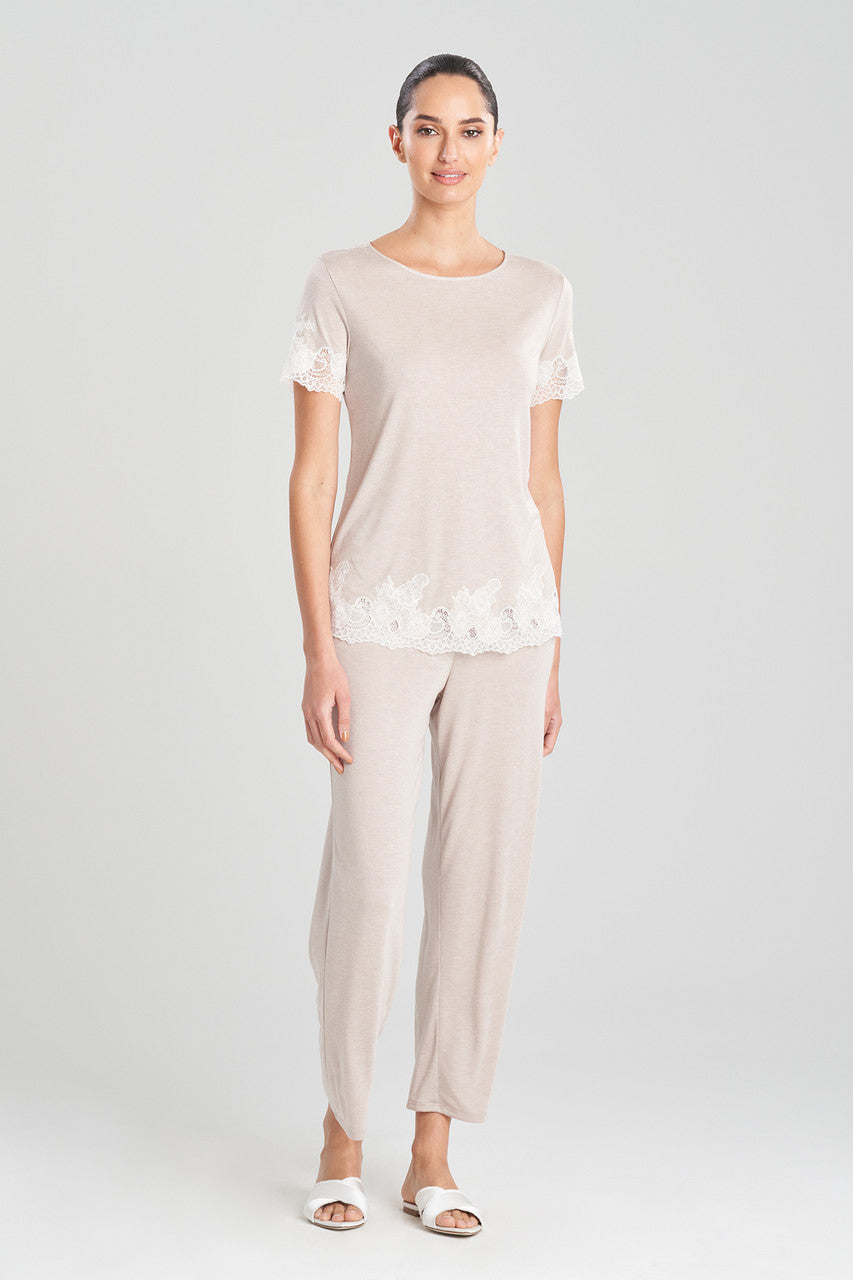 Buy Luxe Shangri-La TENCEL™ Short Sleeve PJ Basics in Heather Cashmere Online Heather Cashmere Natori