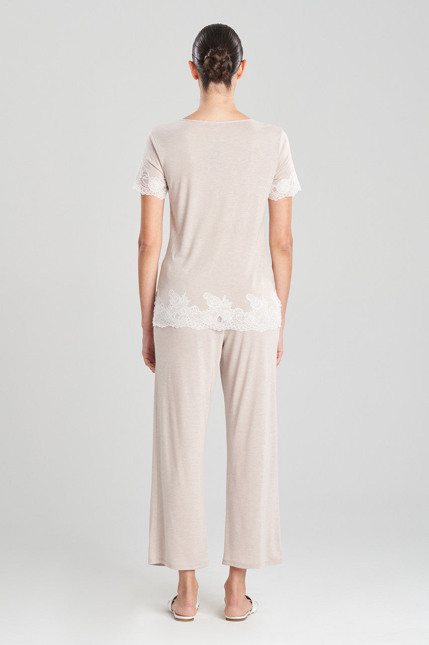 Buy Luxe Shangri-La TENCEL™ Short Sleeve PJ Basics in Heather Cashmere Online Heather Cashmere Natori