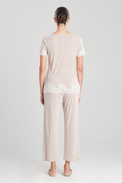 Buy Luxe Shangri-La TENCEL™ Short Sleeve PJ Basics in Heather Cashmere Online Heather Cashmere Natori