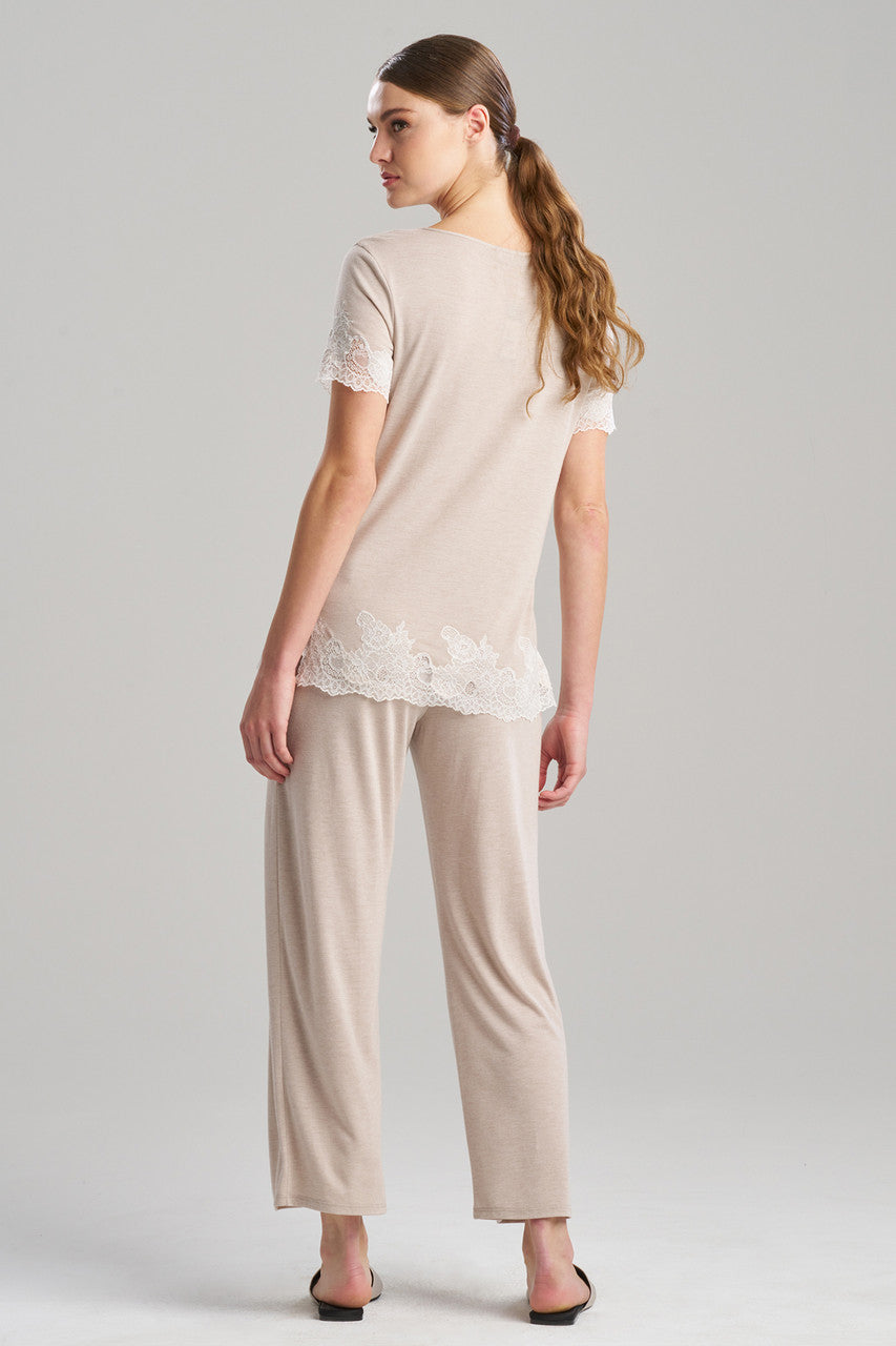 Buy Luxe Shangri-La TENCEL™ Short Sleeve PJ Basics in Heather Cashmere Online Heather Cashmere Natori