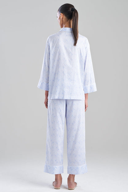 Buy Infinity Cotton Sateen Notch PJ in Powder Blue Online Powder Blue Natori