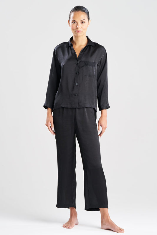 Ashley Icon Notch Lace PJ Black Natori
