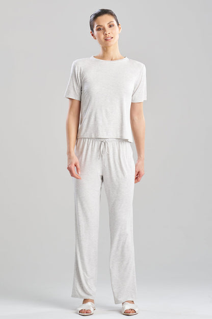Feathers Essentials Lenzing™ Ecovero™ Viscose Crew Neck PJ Light Heather Grey Natori