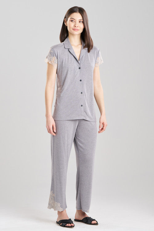 Buy Luxe Shangri-La TENCEL™ Notch PJ in Heather Grey Online Heather Grey Natori